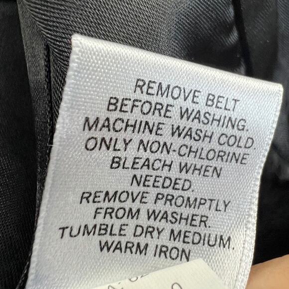 Banana Republic Factory Black White Geometric Jacket XSP Trench Coat Classic - Picture 12 of 12